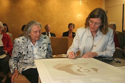 Signing the declaration